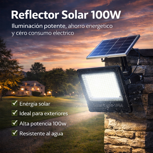 REFLECTOR SOLAR 100W + Control Remoto