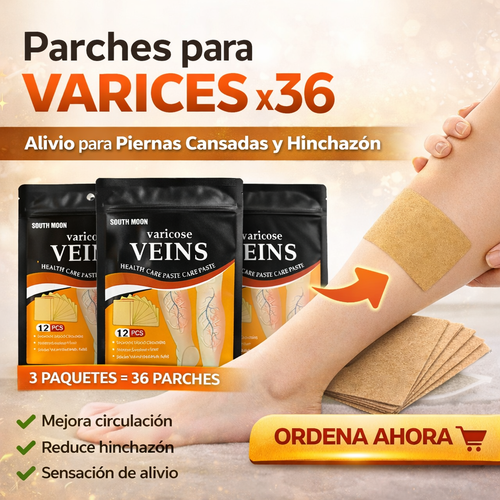 Parches para Varices x36 (3 Paquetes) – Ayuda a Reducir Hinchazón y Molestias